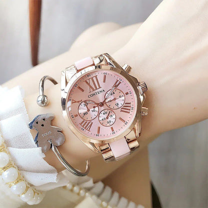 Luxury top brand women's watch, simple stainless steel, stylish, elegant quartz watch for women, parallel import