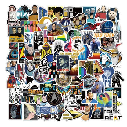 10/30/50/100 Sheets of Star Trek Movie-Style Decorative Stickers for Snowboards, Laptops, Suitcases, Refrigerators, and Cars. Home Decor. Color: One Piece. Parallel Import.