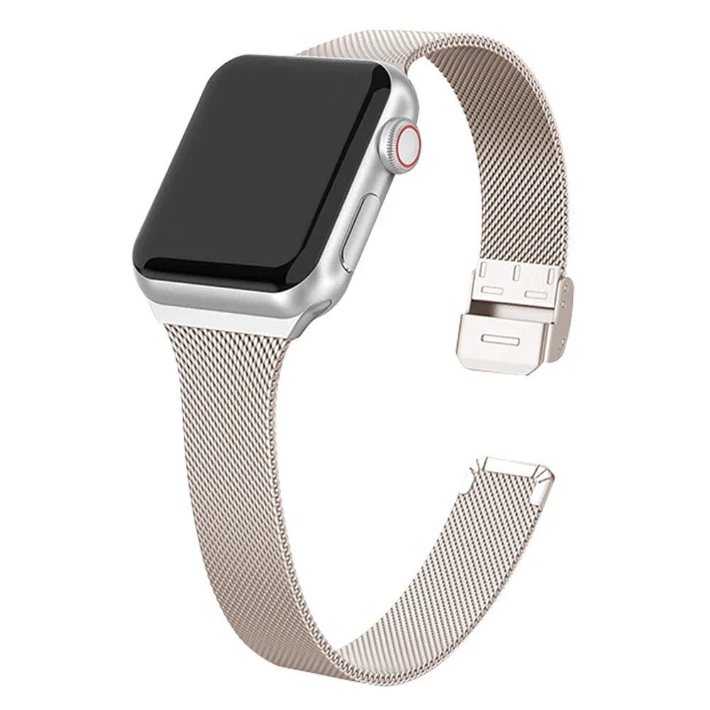 Stainless Steel Milanese Strap for Apple Watch, 40mm, 46mm, 41mm, 45mm, 49mm, Compatible with iWatch Ultra 10, 9, 8, 7, 6, SE, 5, 4, 3, 2, 1, Band Color: mm, Parallel Import