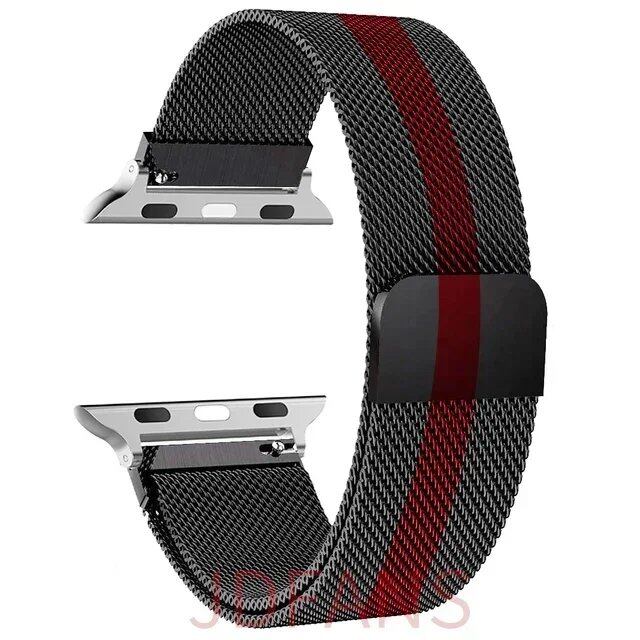 Milanese Loop Strap for Apple Watch, 44mm, 40mm, 45mm, 41mm, 42-38-44mm, Ultra 2, 49mm Metal Band, Compatible with iWatch Series 9, 8, 7, 6, SE, 5, 4, and 3, Band Color: mm, Parallel Import