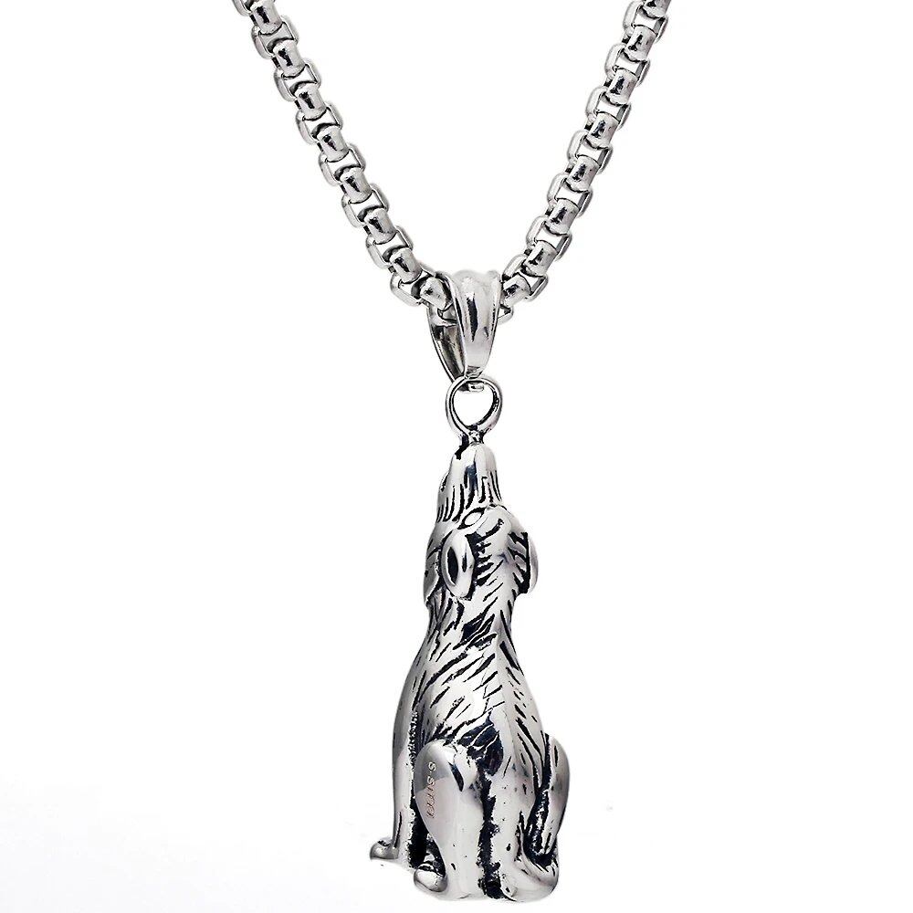 316L Stainless Steel Zodiac Cock Pendant &amp; Necklace with Steel Ball Chain, Unique Walking Chicken Necklace, Metal Color, Parallel Import