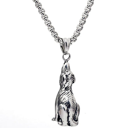 316L Stainless Steel Zodiac Cock Pendant &amp; Necklace with Steel Ball Chain, Unique Walking Chicken Necklace, Metal Color, Parallel Import