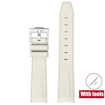 20mm Diving Strap with Curved Ends for Omega and Swatch Moonwatch, Silicone Rubber, Compatible with Rolex, Men's and Women's, Band Color: 20mm; Band Width: 20mm, Parallel Import
