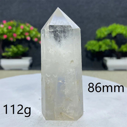 白水晶タワーワンド 六角オベリスク 研磨工芸品 天然原石 ミネラル標本 スピリチュアル瞑想ヒーリング  並行輸入品