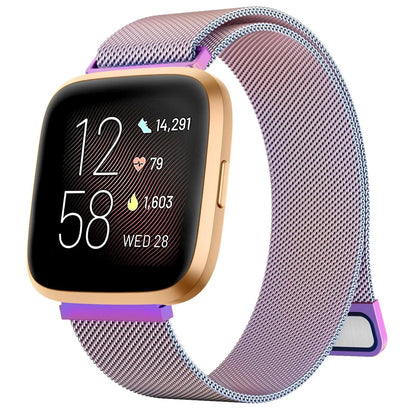Metal Magnetic Strap Band Wristband for Fitbit Versa 1/2/3/4 and Sense 2, Band Color: Parallel Import