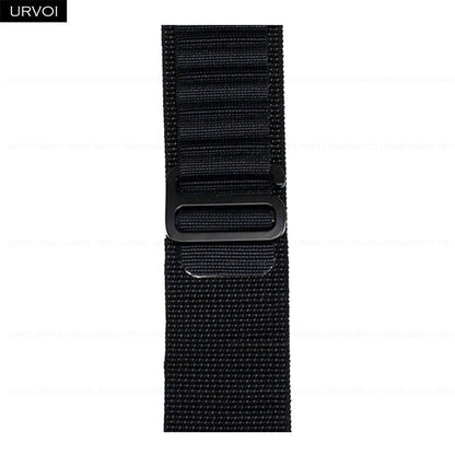 URVOI Apple Watch Ultra 2 Band, Compatible with Series 10/9/8/7/6/SE, Alpine Loop Black, G-Hook Closure, Polyester Woven Cord, Compatible with iWatch 49mm, Band Colors: 44mm, 45mm, 46mm, 49mm, Parallel Import