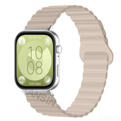 Magnetic Silicone Strap Wristband Replacement Band for Huawei Watch Fit 4 / 4Pro / 3. Band Color: ; Ships from: Parallel Import