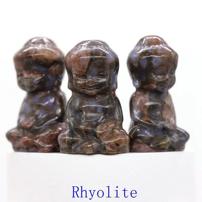 1.2-inch Mini Buddha Statue, Natural Stone Carving, Healing Crystal, Power Stone, Spiritual Craft, Good Luck, Furniture, Interior Accessories, Home Decor, Bulk Sale, Wholesale Size: 1 Piece; Parallel Import