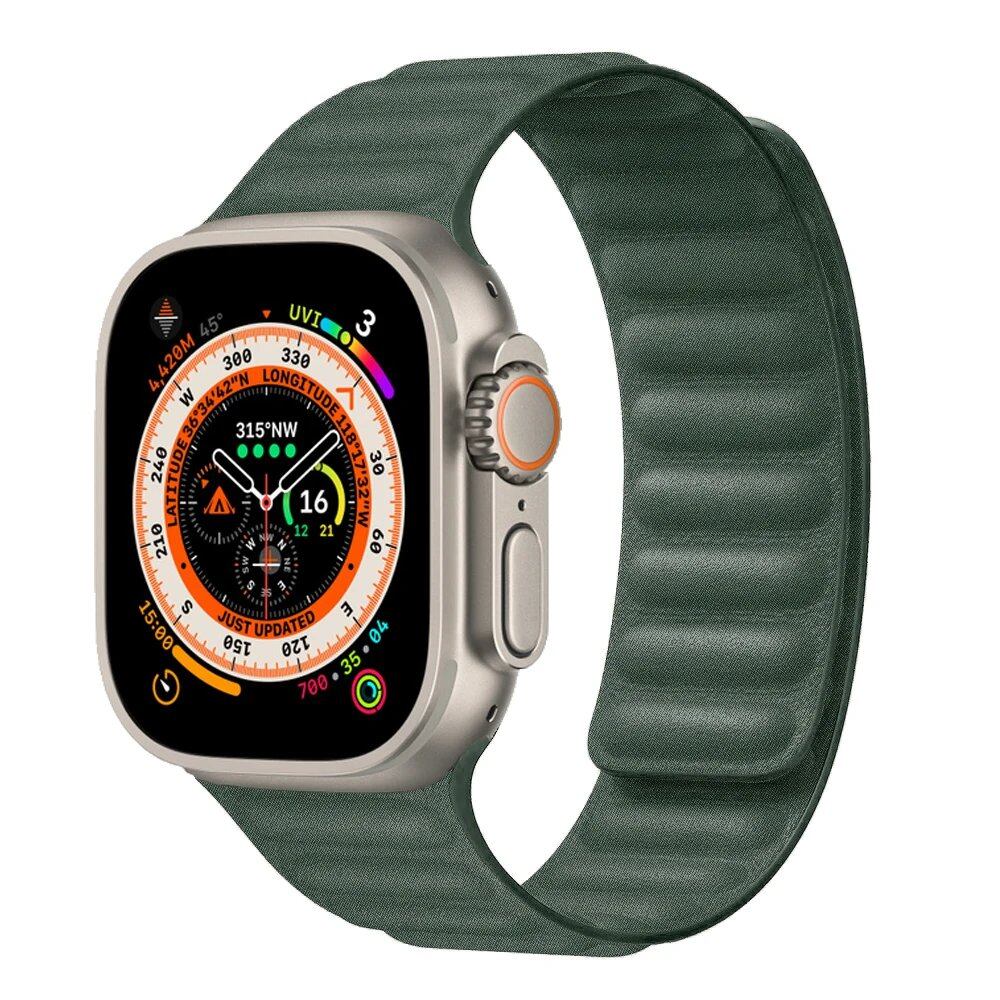 FineWoven Strap for Apple Watch - Ultra 2/Series 9/8/7/SE Compatible Magnetic Loop Band (49mm/45mm/44mm/41mm/40mm) Band Color: mm; Ships from: Parallel Import
