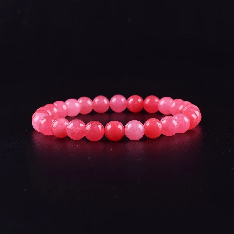Natural Aquamarine and Agate Bead Bracelet for Women, Single Circle Crystal Bracelet, Romantic, Casual, Yoga, Meditation, Gift, Long, Parallel Import
