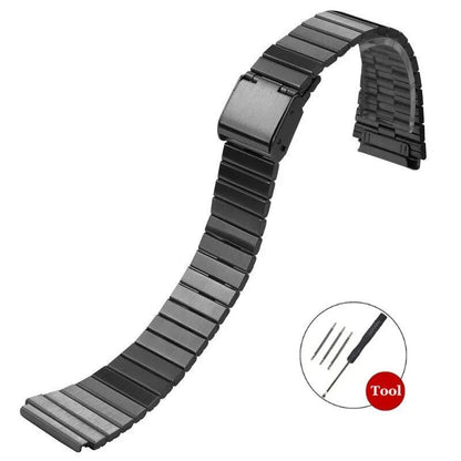 CASIO F-91W/A158/A159/A168/A169/B650/AQ230/AE500W用 ヴィンテージ風ウォッチバンド 18mm/20mm 超薄型ステンレススチールストラップ メタルブレスレット バンドカラー：mm 並行輸入品