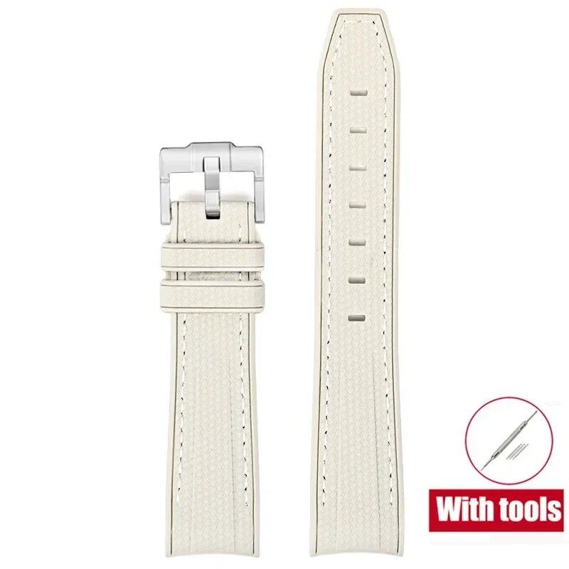 20mm Diving Strap with Curved Ends for Omega and Swatch Moonwatch, Silicone Rubber, Compatible with Rolex, Men's and Women's, Band Color: 20mm; Band Width: 20mm, Parallel Import