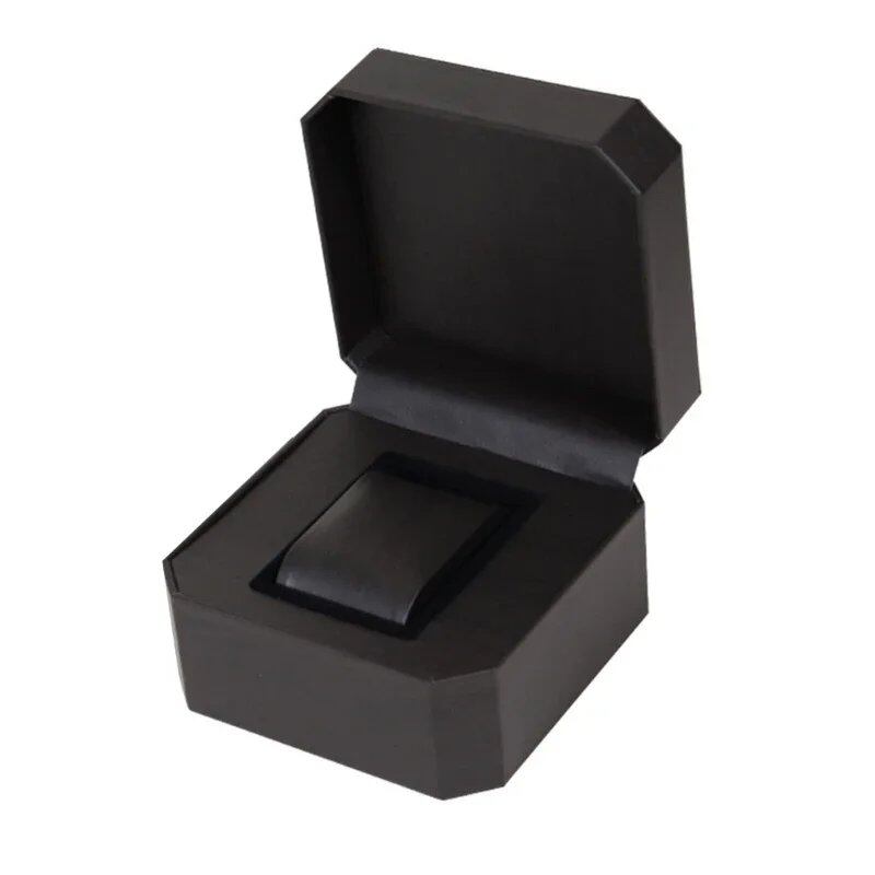 Vintage-inspired PU leather watch case, stylish watch storage box, travel watch display box, parallel import