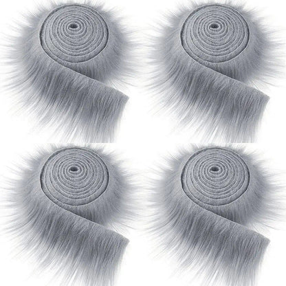1.5 Meter Faux Fur Ribbon Tape for DIY Sewing, Fluffy Trim, Decorative Fabric, Home Decor, Sewing, Costumes, Striped Plush Fur, Parallel Import