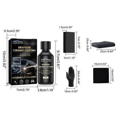 1-5x Nano Ceramic Coating with Advanced Graphene Technology, Ultra Water-Repellent Maintenance Liquid, UV Glow, Water-Repellent, Paint Protection, Color: Set, Parallel Import