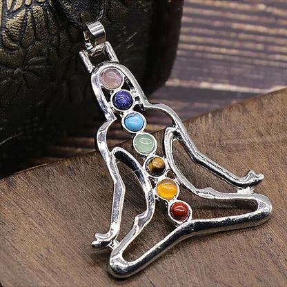 7チャクラヨガメディテーションペンダント 天然石チャーム ブッダ レイキヒーリングクリスタル 合金ペンダント チャクラストーン付き 紐付き カラー：ヨガペンダント 並行輸入品7チャクラヨガメディテーションペンダント 天然石チャーム ブッダ レイキヒーリングクリスタル 合金ペンダント チャクラストーン付き 紐付き カラー：ヨガペンダント 並行輸入品