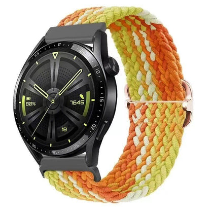 Universal Watch Band, Adjustable Braided Elastic Quick Release Wrist Strap, Compatible with 18mm, 20mm, and 22mm Smartwatches, Compatible with Samsung, Huawei, and Garmin Smartwatches (Imported)