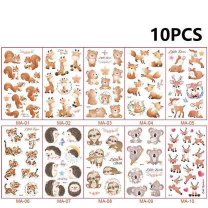 10-Pack Waterproof Temporary Tattoo Stickers for Kids and Soccer Fans, Fake Tattoos for Adults and Kids, Arm Covers, Color: Parallel Import