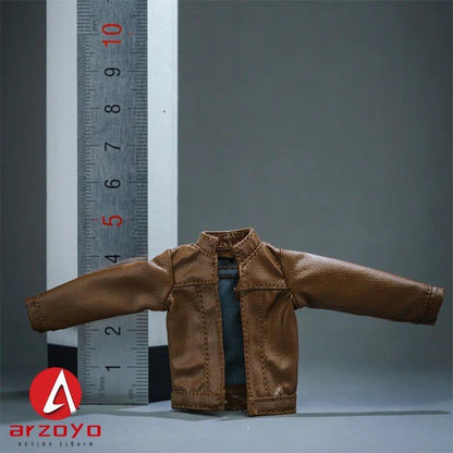 1/12 Scale Leather Jacket &amp; Cargo Pants Outfit Model for 6-Inch Snailshell Romankey Female Soldier Action Figure Body Doll (Parallel Import)