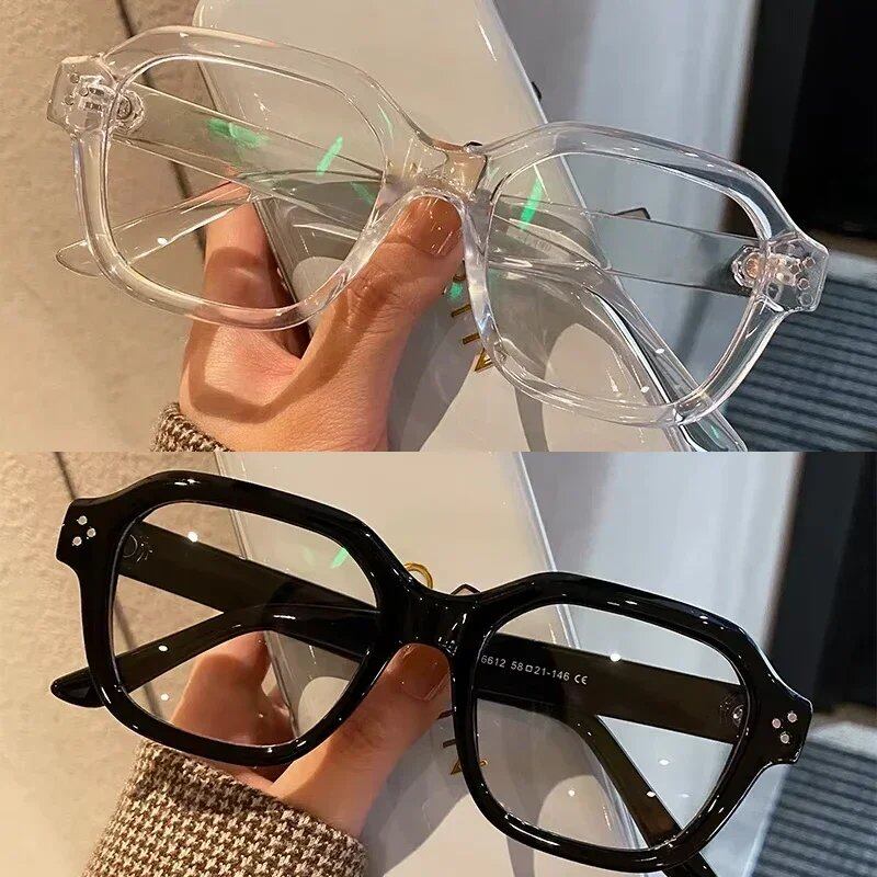 1/2個 レトロ オーバーサイズ ブルーライトカット PCメガネ フレーム レディース メンズ おしゃれ クラシック 眼鏡 Ouclos フレームカラー： 並行輸入品