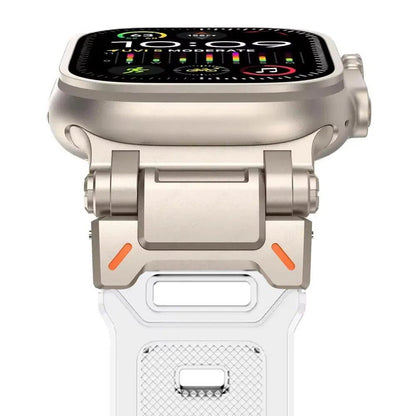 TPU Sport Strap for Apple Watch - Compatible with 10 (46mm), 9 (45mm), and Ultra 2 (49mm). Titanium-colored silicone band for iWatch 8/7/SE/6/5/4 (44mm/42mm). Band Color: mm; Ships from: Parallel Import.