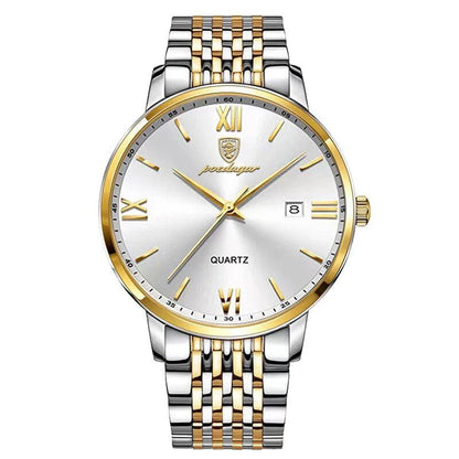 POEDAGAR Luxury Men's Sports Watch, Stainless Steel, Waterproof, Date Function, High-Quality, Casual Fashion Quartz Movement, Color: 826, Parallel Import