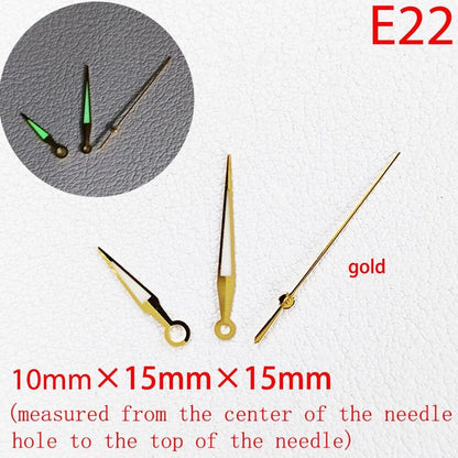 ETA Series Watch Accessories, Green &amp; Blue Super Luminous Hands for ETA 2824, 2892, 2836, and 2834, Parallel Import