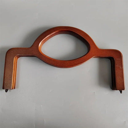 1セット 30x8cm レッドコーヒーカラー 無垢材 ネジ付き 縫製穴 DIY ハンドバッグアクセサリー オバッグハンドル 木製 財布フレーム バッグ 色 並行輸入品