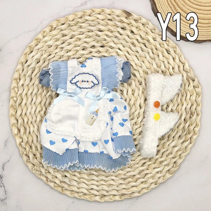 1/6 Scale BJD Doll Clothes Full Set (30cm) Anime Cute Reborn Doll Skirt, Hat, and Head Dress for Girls, Gift, Dress-Up DIY Dollhouse Toy, Parallel Import