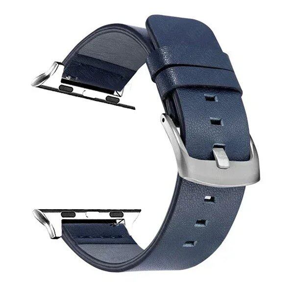 High-quality leather strap for Apple Watch Ultra 2 (49mm), compatible with Series 9, 8, 7, SE, 6, 5, and 4. Available in 44mm, 45mm, 42mm, 41mm, and 40mm bands. Available in mm band colors. Parallel import.