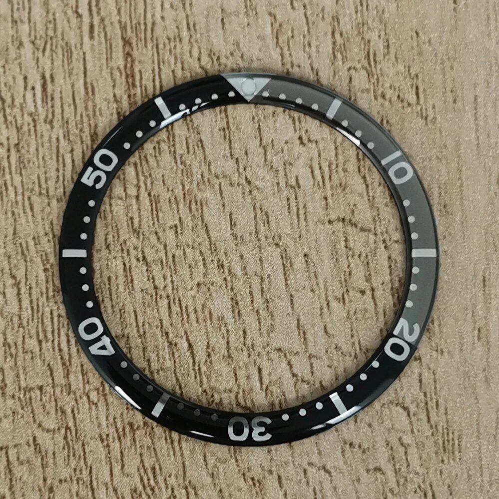 38mm Round Edge Curved Watch Bezel with Aluminum Ring, Modification Watch Accessory, Bezel Insert (Parallel Import)