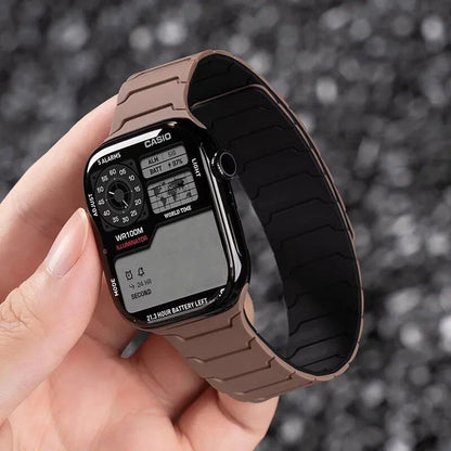 Silicone Band with Magnetic Strap for Apple Watch, Compatible with 46mm, 42mm, 49mm, 45mm, 41mm, 44mm, and 40mm Watches, iWatch Ultra 2/Series 10/9/8/7/6/SE/5/4/3, Band Color: mm, Parallel Import