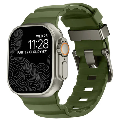 Sport Silicone Band &amp; Titanium Metal Bracelet Strap for Apple Watch Ultra 2/10/9/8/7/6/SE/5/4 - Compatible with iWatch 42mm/44mm/45mm/46mm/49mm Band Colors: mm Parallel Import