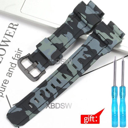 Waterproof men's rubber watch band replacement strap for Casio G-9300, GW-9300, and GW-9400; Band width: 20mm; Ships from: Parallel import