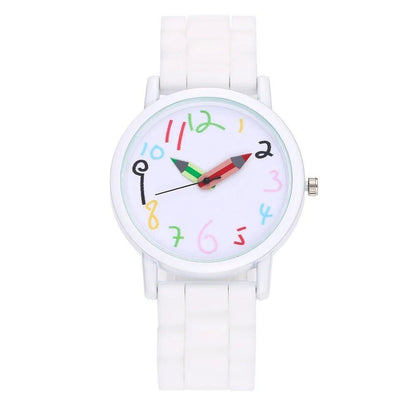 Women's Fashion Watch, Simple Pencil Design, Digital Quartz Watch, Casual, Jelly-Type, Multicolor, Silicone, Dress Watch, Wristwatch, Parallel Import