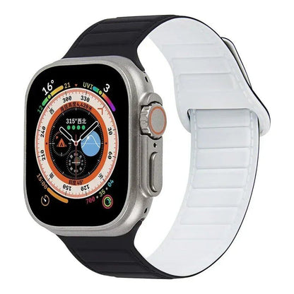 Silicone band for Apple Watch (Compatible models: Ultra 2/Series 10/9/8/7/6/SE/5/4/3, Sizes: 49mm/45mm/44mm/46mm/42mm/41mm/40mm) Magnetic Strap Band Color: mm Parallel Import