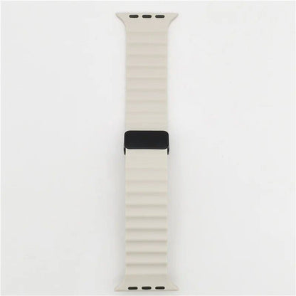 Magnetic Buckle Strap for Apple Watch - Compatible with Ultra 2/SE/Series 3-9, 49mm/45mm/44mm/40mm/41mm/38mm/42mm Silicone Bracelet, Band Color: mm, Parallel Import