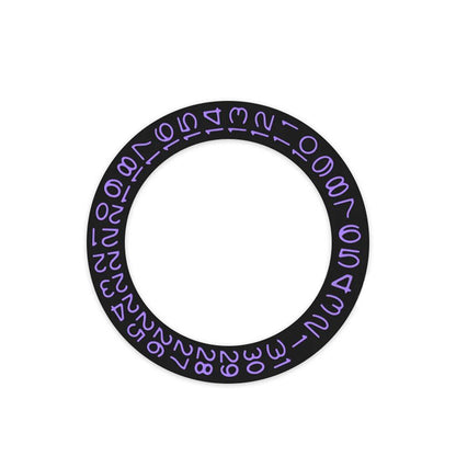 Round Calendar Disc with Date Display at 3 o'clock, Day Wheel Calendar Plate, and Date Disc for NH35 and NH36 Movements, Color: Black, Parallel Import