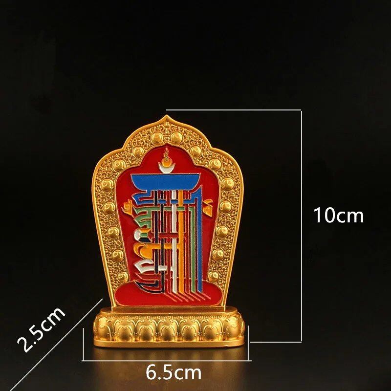 10cm/20cm Esoteric Buddhist Double-Faced Manbutsu, Zodiac, Nine Palaces, Eight Trigrams, Karmapa and Manjusri Bodhisattva Craft, Color: 0cm, Parallel Import