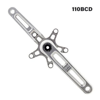 EVOSID BCD110 130 Crankset for Ultra-Lightweight Road Folding Bikes, Hollow Tech Cranks, 165, 170, 175mm, CNC Machined, 5-Pawl Bicycle Chainring, Parallel Import