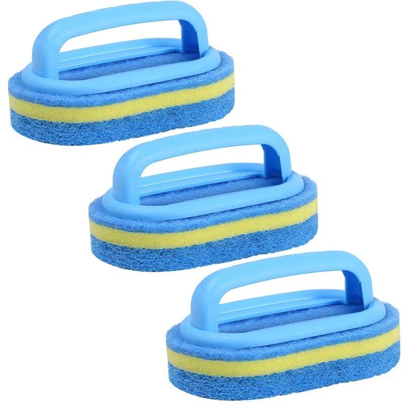 Set of 3 Household Cleaning Brushes with Magic Handles, for Kitchen, Bathroom, Toilet, and Window Cleaning, Easy Cleaning Tool, Parallel Import