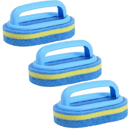 Set of 3 Household Cleaning Brushes with Magic Handles, for Kitchen, Bathroom, Toilet, and Window Cleaning, Easy Cleaning Tool, Parallel Import