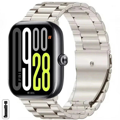 Adjustable Stainless Steel Metal Strap for Redmi Watch 5/Redmi Watch 4, Xiaomi Mi Band 9 Pro/Mi Band 8 Pro, Parallel Import
