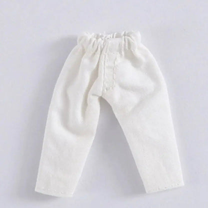 1/11 OB11 Doll Denim Pants, 1/12 BJD/GSC Doll T-Shirt, Mini Cute Doll Pants, DIY Doll Accessories, Fashion Doll Clothes, Parallel Import
