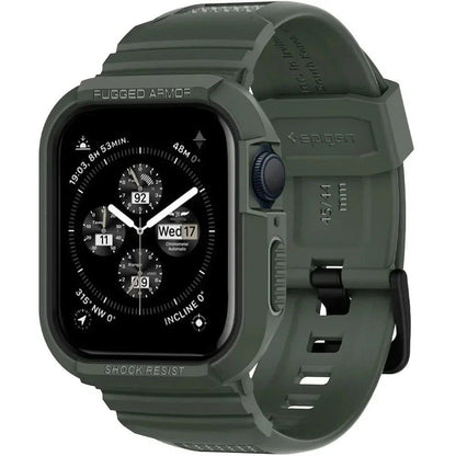 Rugged Armor Pro Rubber Case with Band for Apple Watch Ultra 2 (49mm/45mm), Series 9/8/SE2/7/6/SE/5/4 (44mm/41mm/40mm/38mm) - Parallel Import