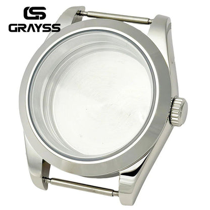 High-Quality Flat/Gear Edge MOD Watch Case with Sapphire Crystal, Waterproof, 36mm/39mm Style, for NH35, NH36, and NH34 Mechanical Movements. Color: mm. Parallel Import.