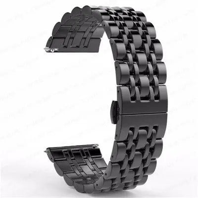 22mm and 20mm Stainless Steel Bands for Samsung Galaxy Watch 3, 4, 5 (45mm), Gear S3 (46mm and 42mm), and Active 2 (40mm and 44mm) - Compatible with Amazfit BIP 2 and GTR. Band Color: mm; Ships from: Parallel Import
