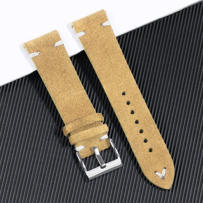 Soft Suede Watch Band, 18mm, 20mm, 22mm Leather Strap, Brown, Blue, Red, Khaki, Replacement Strap, Quick Release, Men's and Women's Bracelet, Band Color: mm, Parallel Import