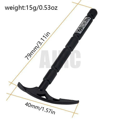Black Metal Shovel/Pickaxe/Axe Decoration Accessories for 1/10 Scale RC Crawlers - Compatible with Traxxas TRX4, RGT, Yikong, Redcat, Axial SCX10, D90, and RC4WD (Parallel Import)