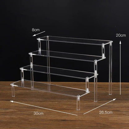1-5 Tier Acrylic Display Stand/Clear Case (for Cupcakes, Perfume, Dolls, Amiibo, and Funko POP Figures) Color: Parallel Import
